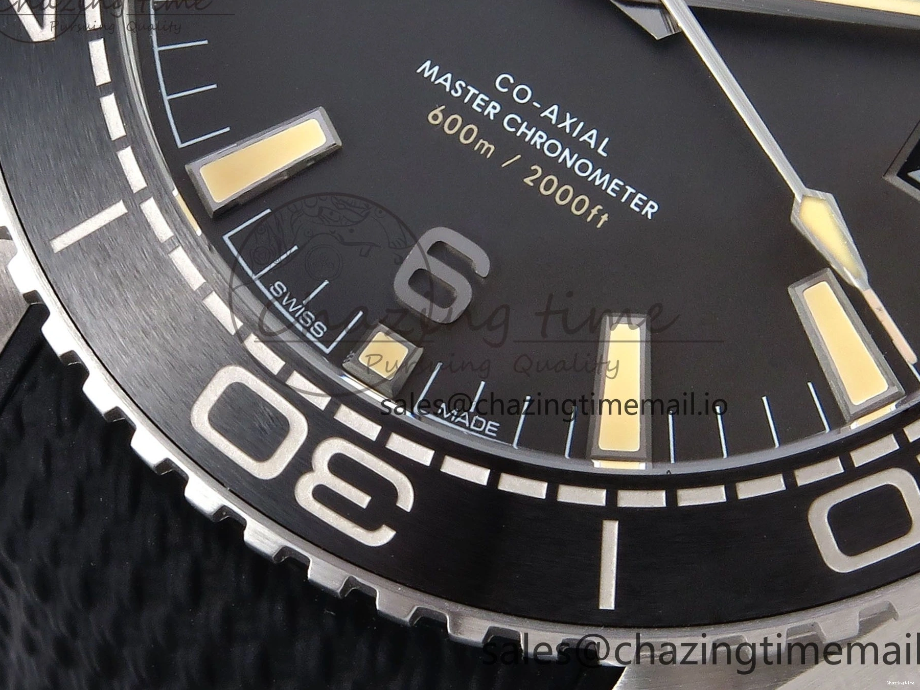 0307 AllSeason Planet Ocean 43.5mm SS VSF 1:1 Best Edition Gray Bezel Gray Dial on Black Rubber Strap A8900 Super Clone 7712